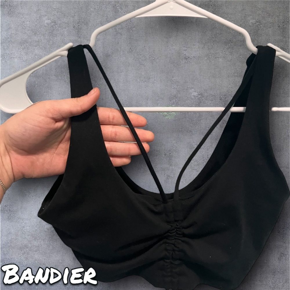 Preowned Women's Bandier Something Navy x Bandier Sports Bra - Black XS - Picture 5 of 8